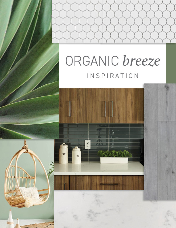 Organic Breeze interior selections colour package mood board