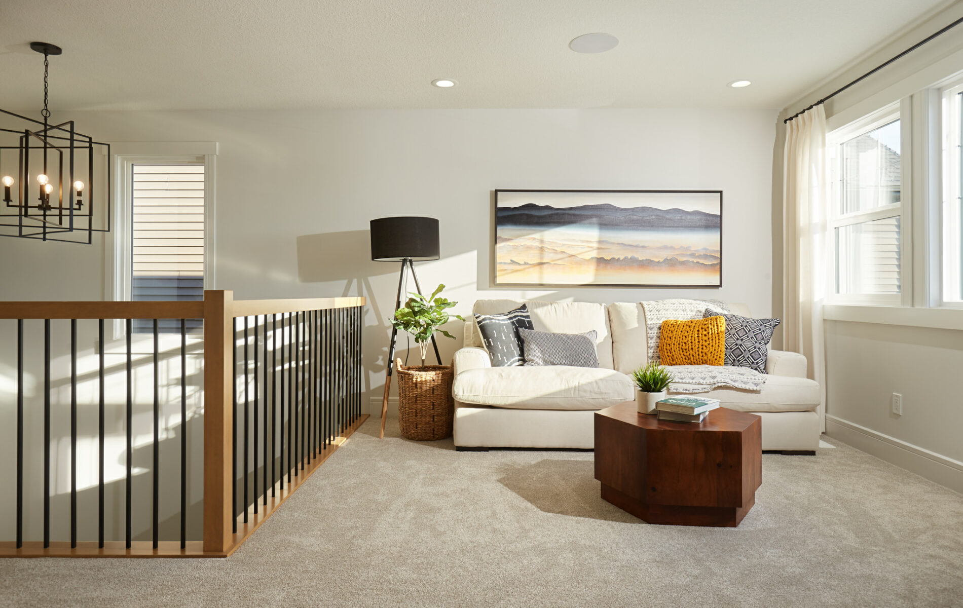 Natural light flooding the bonus room of the Archer showhome
