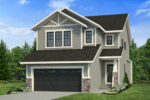 Rendered image of the Cassius home model exterior in Craftsman style